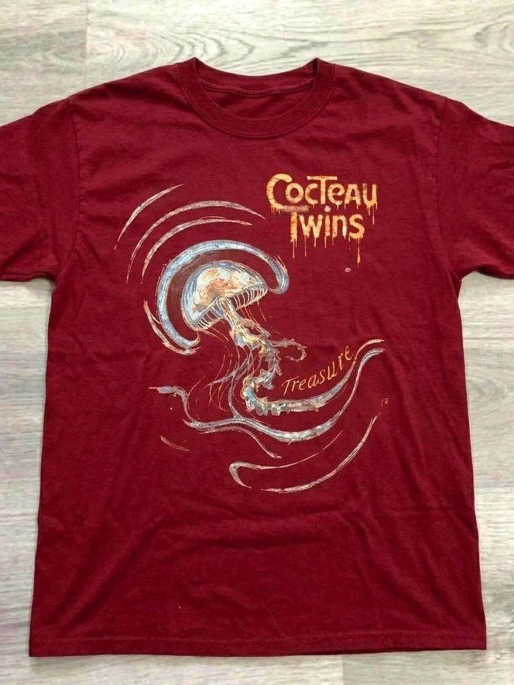 Red Graphic Tee - Treasure Jellyfish Design